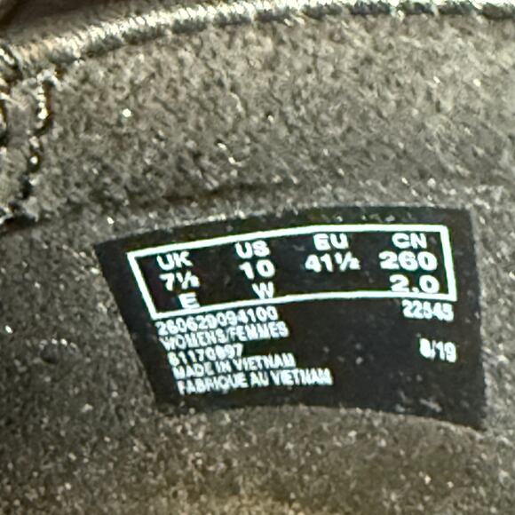 Clarks Woman’s May Marigold Black Leather Slip On Shoes- Size 10W - Picture 8 of 9